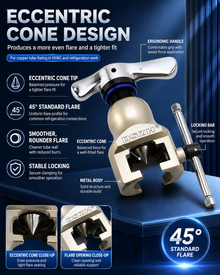 DSZH WK-806FT eccentric cone design for 45 degree copper tube flare