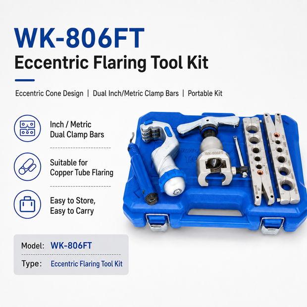 DSZH WK-806FT eccentric flaring tool kit with carrying case
