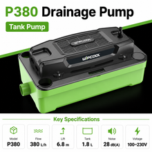 P380 drainage pump specification graphic